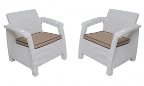 Комплект уличной мебели Yalta Premium Terrace Triple Set (Ялта) белый (+подушки под спину) в Шадринске - shadrinsk.ok-mebel.com | фото 4