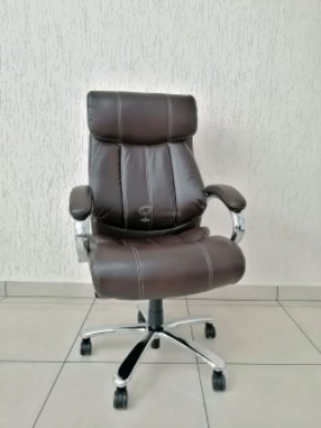 Кресло Barneo K-303 для руководителя (коричневая экокожа) в Шадринске - shadrinsk.ok-mebel.com | фото