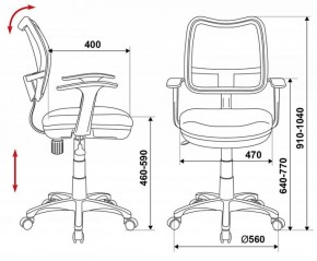 Кресло детское Бюрократ CH-W797/OR/TW-96-1 оранжевый в Шадринске - shadrinsk.ok-mebel.com | фото 3
