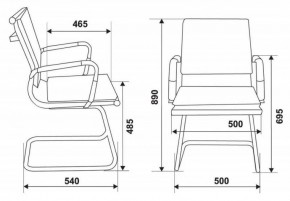 Кресло для посетителя Бюрократ CH-993-Low-V/Black на черный в Шадринске - shadrinsk.ok-mebel.com | фото 3