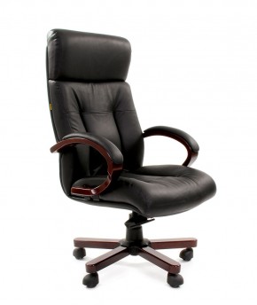 Кресло для руководителя CHAIRMAN  421 (Натуральная кожа) Черное в Шадринске - shadrinsk.ok-mebel.com | фото