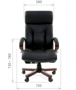 Кресло для руководителя CHAIRMAN  421 (Натуральная кожа) Черное в Шадринске - shadrinsk.ok-mebel.com | фото 4