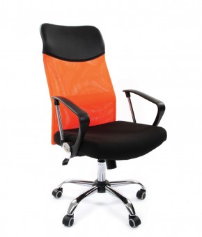 Кресло для руководителя CHAIRMAN 610 N (15-21 черный/сетка оранжевый) в Шадринске - shadrinsk.ok-mebel.com | фото