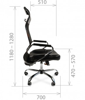 Кресло для руководителя CHAIRMAN 700 (Сетка) Черное в Шадринске - shadrinsk.ok-mebel.com | фото 5