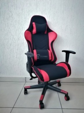 Кресло геймерское Barneo K-50 (черная сетка красные вставки) в Шадринске - shadrinsk.ok-mebel.com | фото