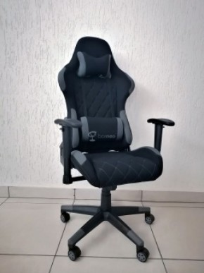 Кресло геймерское Barneo K-51 (черная ткань серые вставки) в Шадринске - shadrinsk.ok-mebel.com | фото