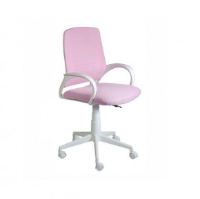 Кресло Ирис White сетка/ткань розовая в Шадринске - shadrinsk.ok-mebel.com | фото 1