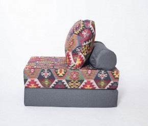 Кресло-кровать-пуф бескаркасное Прайм (мехико серый-графит) в Шадринске - shadrinsk.ok-mebel.com | фото