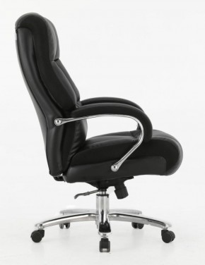 Кресло офисное BRABIX PREMIUM "Bomer HD-007" (рециклированная кожа, хром, черное) 531939 в Шадринске - shadrinsk.ok-mebel.com | фото 3