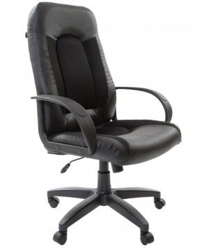 Кресло офисное BRABIX "Strike EX-525" (экокожа черная, ткань черная) 531381 в Шадринске - shadrinsk.ok-mebel.com | фото
