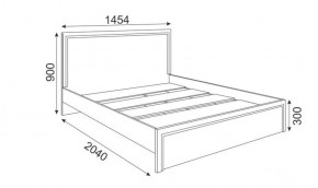 Кровать 1.4 М16 Стандарт с настилом Беатрис (Орех гепланкт) в Шадринске - shadrinsk.ok-mebel.com | фото