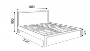 Кровать 1.6 М07 Стандарт с основанием Беатрис (Орех гепланкт) в Шадринске - shadrinsk.ok-mebel.com | фото