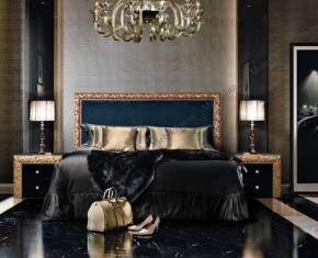 Кровать 2-х спальная (1,6 м) Тиффани Premium черная/золото с мягким элементом (Антрацит) с подъемным механизмомарт (ТФКР-3[3](П) в Шадринске - shadrinsk.ok-mebel.com | фото 2