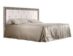 Кровать 2-х спальная (1,6 м) Тиффани штрих-лак/серебро с мягким изголовьем (ТФКР-2) в Шадринске - shadrinsk.ok-mebel.com | фото