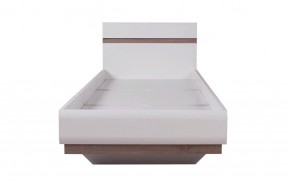 Кровать 90/TYP 90, LINATE ,цвет белый/сонома трюфель в Шадринске - shadrinsk.ok-mebel.com | фото 3