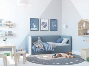 Кровать-диван Leonardo 160*70 (Голубой) + боковина в Шадринске - shadrinsk.ok-mebel.com | фото 5