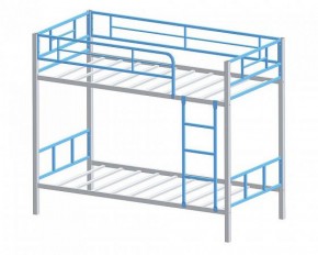 Кровать двухъярусная "Севилья-2.01 комбо" Серый/Голубой в Шадринске - shadrinsk.ok-mebel.com | фото 2