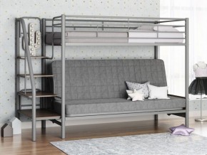 Кровать двухъярусная с диваном "Мадлен-3" (Серый/Серый) в Шадринске - shadrinsk.ok-mebel.com | фото