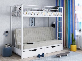 Кровать двухъярусная с диваном "Мадлен-ЯЯ" с ящиками в Шадринске - shadrinsk.ok-mebel.com | фото