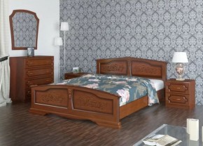 ЕЛЕНА Кровать из массива 1200 (Орех) в Шадринске - shadrinsk.ok-mebel.com | фото 2