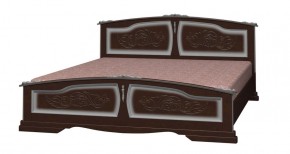 ЕЛЕНА Кровать из массива 1400 (Орех темный) в Шадринске - shadrinsk.ok-mebel.com | фото