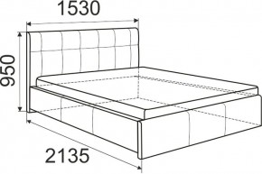 Кровать Изабелла с латами Newtone cacao 1400x2000 в Шадринске - shadrinsk.ok-mebel.com | фото 5