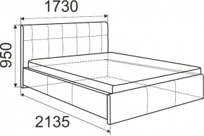 Кровать Изабелла с латами Newtone cacao 1400x2000 в Шадринске - shadrinsk.ok-mebel.com | фото 6