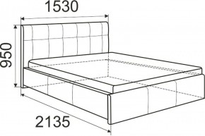 Кровать Изабелла с латами Newtone light beige 1400x2000 в Шадринске - shadrinsk.ok-mebel.com | фото