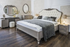 Кровать Мокко 1600 с мягким изголовьем + основание (серый камень) в Шадринске - shadrinsk.ok-mebel.com | фото 1