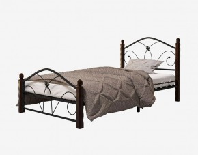 Кровать "Селена 1" Черная (900*2000) (ножки-шоколад) с коваными элементами в Шадринске - shadrinsk.ok-mebel.com | фото 2
