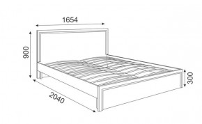Кровать 1.6 Беатрис М07 Стандарт с ортопедическим основанием (дуб млечный) в Шадринске - shadrinsk.ok-mebel.com | фото 2