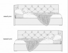 Кровать угловая Лилу интерьерная +основание (120х200) в Шадринске - shadrinsk.ok-mebel.com | фото 2