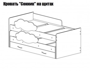 Кровать выкатная Соник (800*1900) в Шадринске - shadrinsk.ok-mebel.com | фото 2