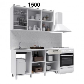 Кухня ДИОР 1500 (Белый/Дуб Крафт белый) в Шадринске - shadrinsk.ok-mebel.com | фото 2