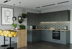 Кухня угловая Антрацит 2600х1600 (Стол. 38мм) в Шадринске - shadrinsk.ok-mebel.com | фото