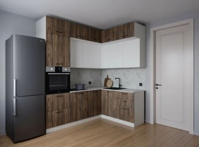 Кухонный гарнитур Старое Дерево 2200*1700 (Стол. 26мм) в Шадринске - shadrinsk.ok-mebel.com | фото