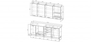 Кухонный гарнитур Старое Дерево 2200 h950 (Стол. 26мм) в Шадринске - shadrinsk.ok-mebel.com | фото 2
