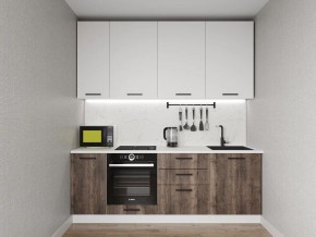 Кухонный гарнитур Старое Дерево 2200 h950 (Стол. 38мм) в Шадринске - shadrinsk.ok-mebel.com | фото