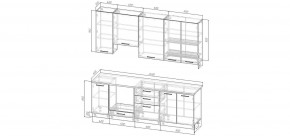 Кухонный гарнитур Старое Дерево 2400 h950 (Стол. 38мм) в Шадринске - shadrinsk.ok-mebel.com | фото 2