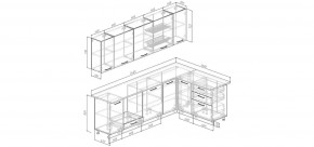 Кухонный гарнитур Старое Дерево 2600*1600 (Стол. 38мм) в Шадринске - shadrinsk.ok-mebel.com | фото 2