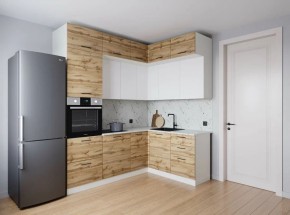 Кухонный гарнитур угловой Лада 2200*1700 (Стол. 26мм) в Шадринске - shadrinsk.ok-mebel.com | фото