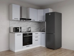 Кухонный гарнитур угловой Смоки 2200*1000 (Стол. 26мм) в Шадринске - shadrinsk.ok-mebel.com | фото