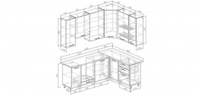 Кухонный гарнитур Умбра 2200*1600 h950 (Стол. 26мм) в Шадринске - shadrinsk.ok-mebel.com | фото 2