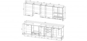 Кухонный гарнитур Умбра 3000 h950 (Стол. 26мм) в Шадринске - shadrinsk.ok-mebel.com | фото 2
