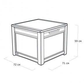 Квадратный сундук Cube Rattan 208 л в Шадринске - shadrinsk.ok-mebel.com | фото 4