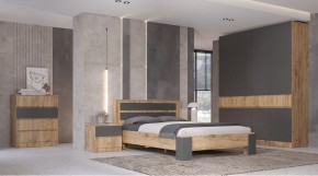 ЛЕНОРА Спальный гарнитур (модульный) графит в Шадринске - shadrinsk.ok-mebel.com | фото