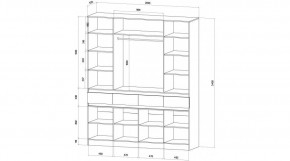 ЛЕНОРА Спальный гарнитур (модульный) графит в Шадринске - shadrinsk.ok-mebel.com | фото 9