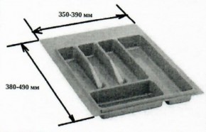 Лоток для столовых приборов 350-390 380-490 (SV-Мебель) в Шадринске - shadrinsk.ok-mebel.com | фото 2