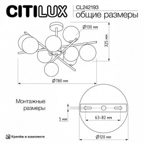 Люстра на штанге Citilux Ronny CL242193 в Шадринске - shadrinsk.ok-mebel.com | фото 8