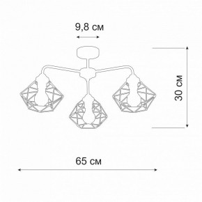 Люстра на штанге Vitaluce V4258 V4258-0/3PL в Шадринске - shadrinsk.ok-mebel.com | фото 2